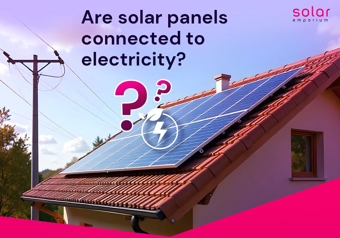 Solar panels and electricity connection